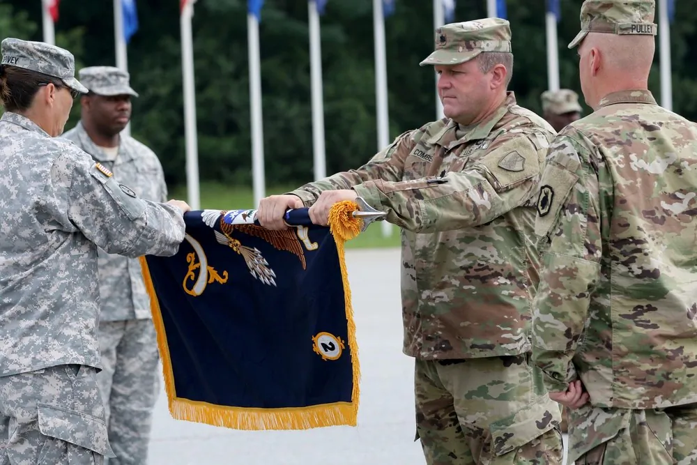 An inactivation ceremony at Fort Bragg, N.C. (Maj. Michelle Lunato) [The appearance of U.S. Department of Defense (DoD) visual information does not imply or constitute DoD endorsement.]