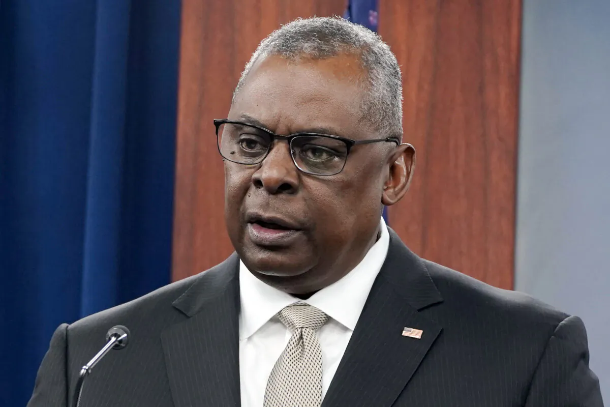 Defense Secretary Lloyd Austin speaks during a briefing at the Pentagon in Washington on Nov. 16, 2022. (Susan Walsh/AP Photo)