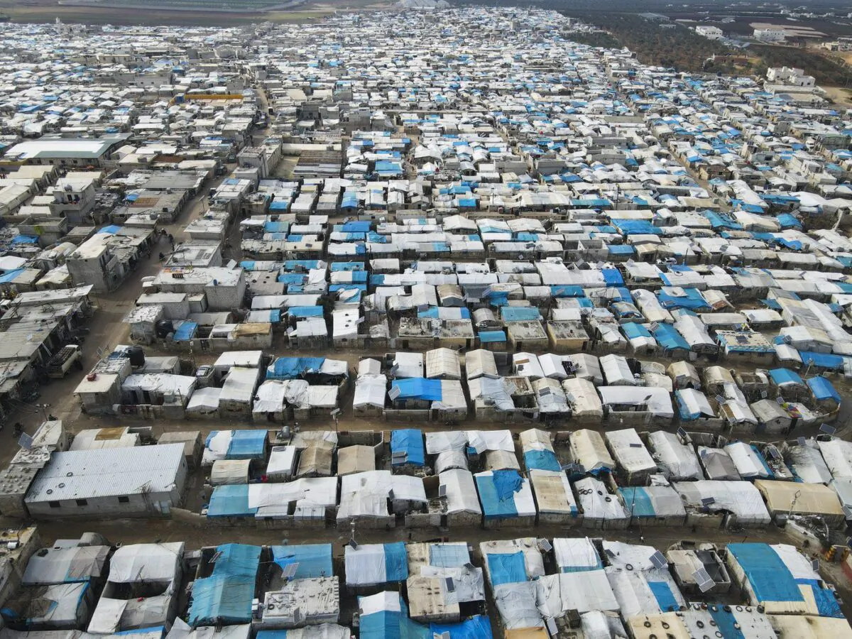 A general view of Karma camp for in internally displaced Syrians, Feb. 14, 2022 by the village of Atma, Idlib Prince, Syria. (The Canadian Press/AP-Omar Albam)