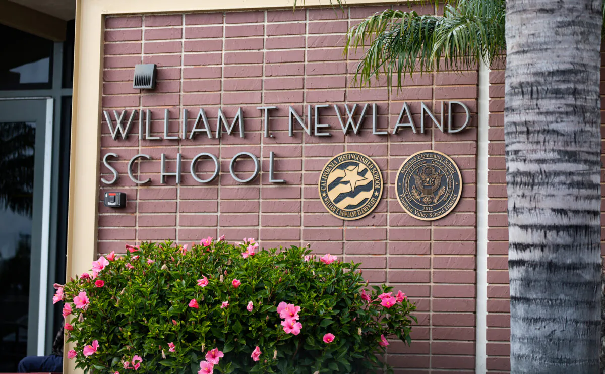Newland Elementary School in Huntington Beach, Calif., on Dec. 6, 2022. (John Fredricks/The Epoch Times)
