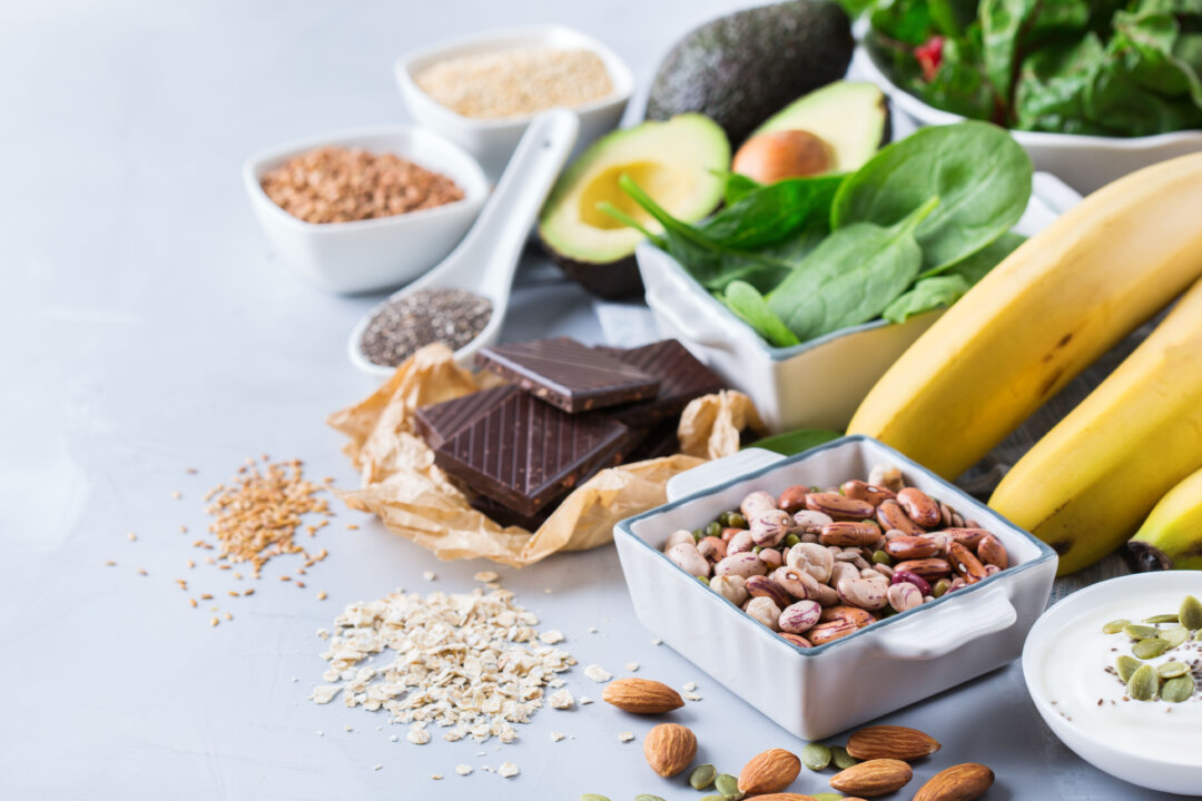 Magnesium is a fundamental mineral for menopausal women and found in almonds, avocados, broccoli, leafy greens, seeds, tofu, whole grains, bananas, beans, cashews, dark chocolate, and oatmeal. (Antonina Vlasova/Shutterstock)