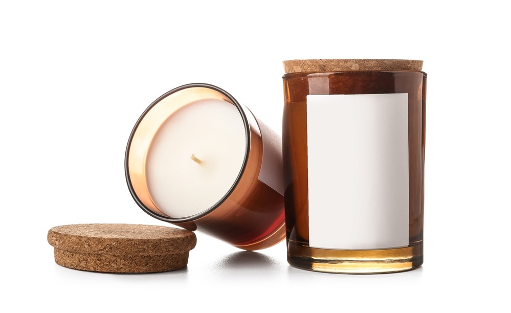 Beautiful,Wax,Candles,Isolated,On,White,Background