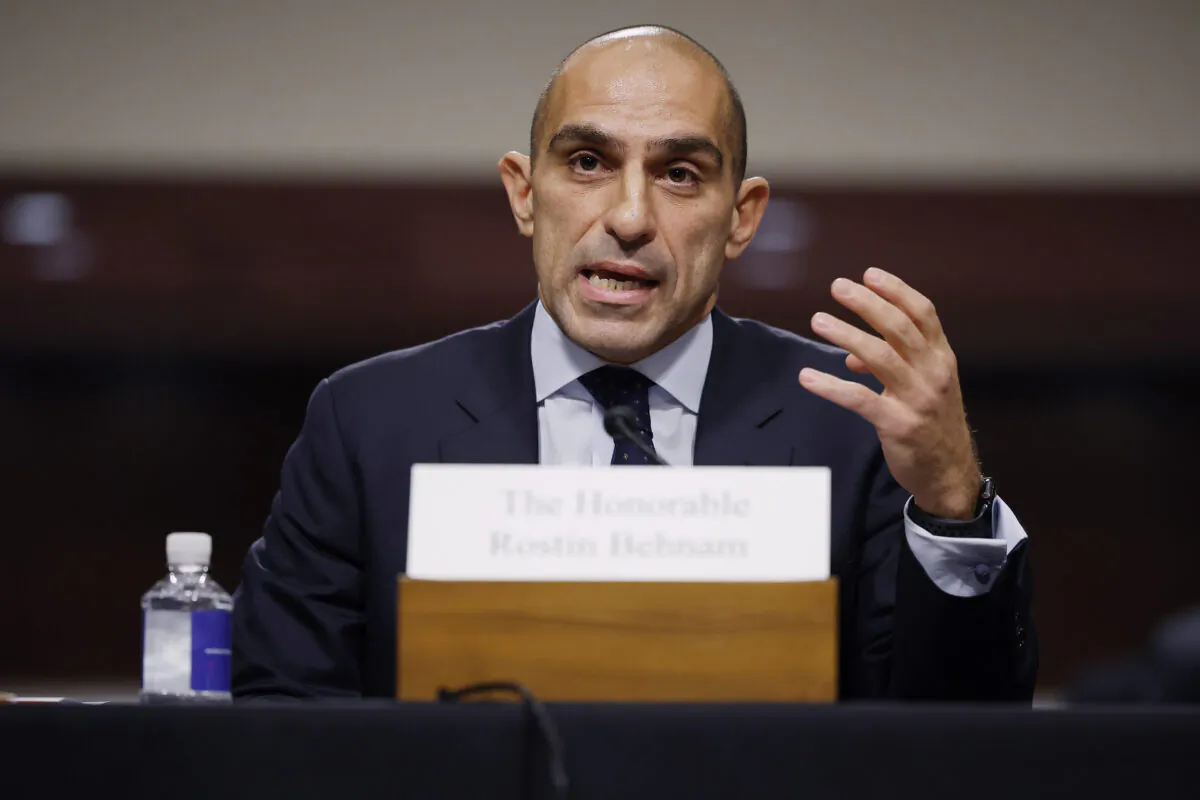 Commodity Futures Trading Commission Chairman Rostin Behnam testifies about the collapse of the cryptocurrency exchange company FTX before the Senate Agriculture, Nutrition, and Forestry Committee in the Dirksen Senate Office Building on Capitol Hill in Washington, on Dec. 1, 2022. (Chip Somodevilla/Getty Images)