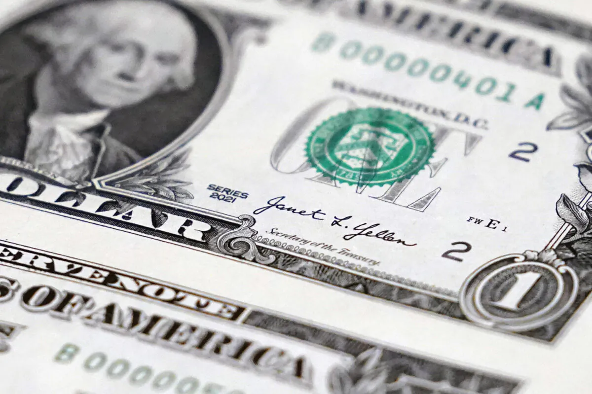 Secretary of the Treasury Janet Yellen's signature on a just printed sheet of bills during a visit to the Bureau of Engraving and Printing's (BEP) Western Currency Facility in Fort Worth, Texas, on Dec. 8, 2022. (LM Otero/AP Photo)