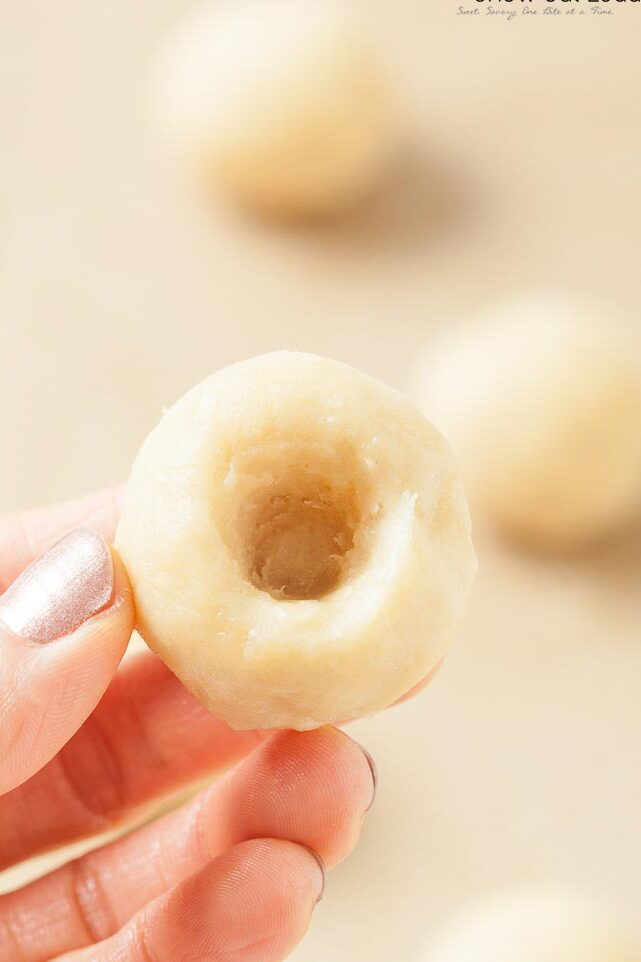 making Buttery Jam Thumbprint Cookies