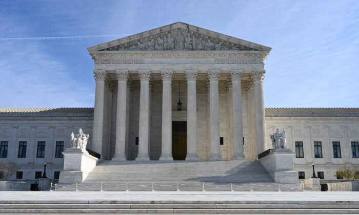 The U.S. Supreme Court in Washington on Dec. 4, 2022. (Daniel Slim/AFP via Getty Images)