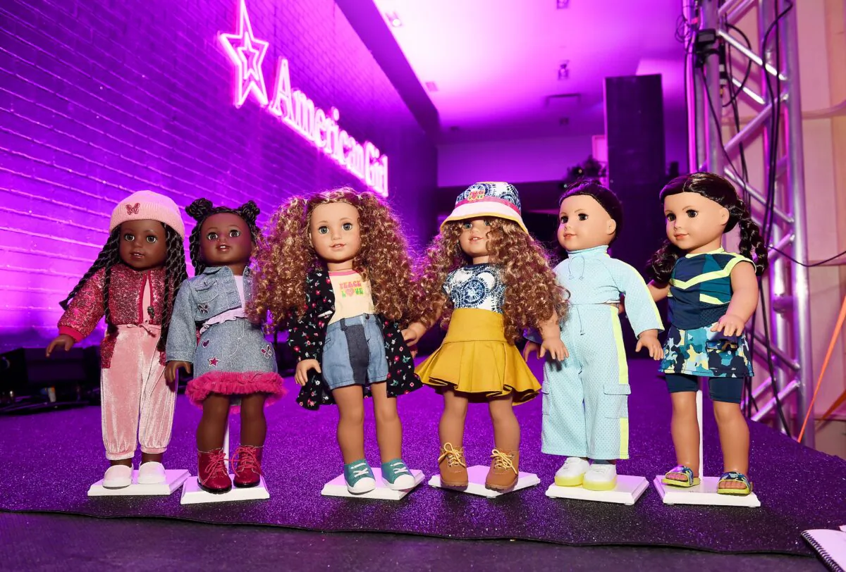 American Girl celebrates the debut of the World By Us collection of dolls and the company's 35th anniversary with a fashion event on Sept. 23, 2021, at American Girl Place in New York City. (Ilya S. Savenok/Getty Images)