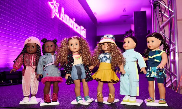 American Girl celebrates the debut of the World By Us collection of dolls and the company's 35th anniversary with a fashion event on Sept. 23, 2021, at American Girl Place in New York City. (Ilya S. Savenok/Getty Images)
