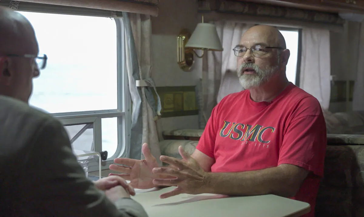 Bobby Powell is interviewed in Terra Ceia, Fla., in November 2022. (Paulio Shakespeare/The Epoch Times)