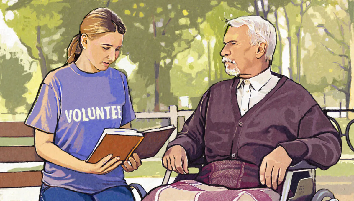 Seeking a challenge, such as being a volunteer assisting those in need, can be an effective way to bring out the best in ourselves. (Biba Kayewich)