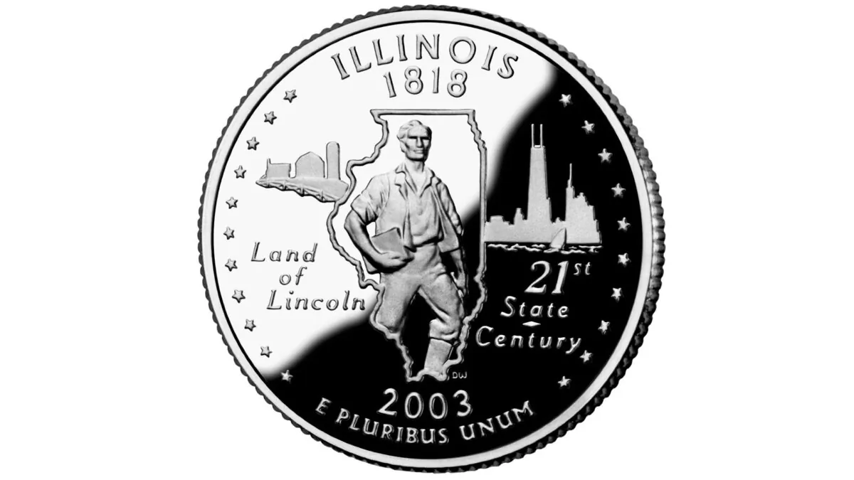 The reverse side of an Illinois State Quarter, 2003. (USMint.gov)