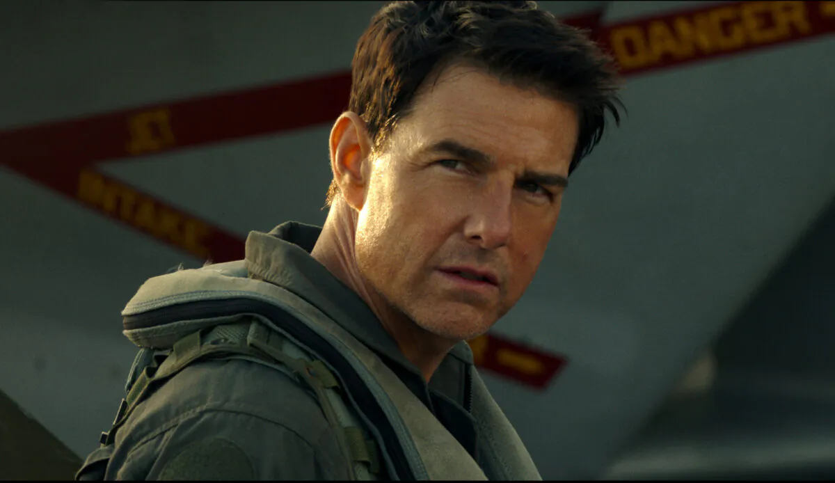 Tom Cruise as Capt. Pete "Maverick" Mitchell in "Top Gun: Maverick.". (Paramount Pictures via AP)