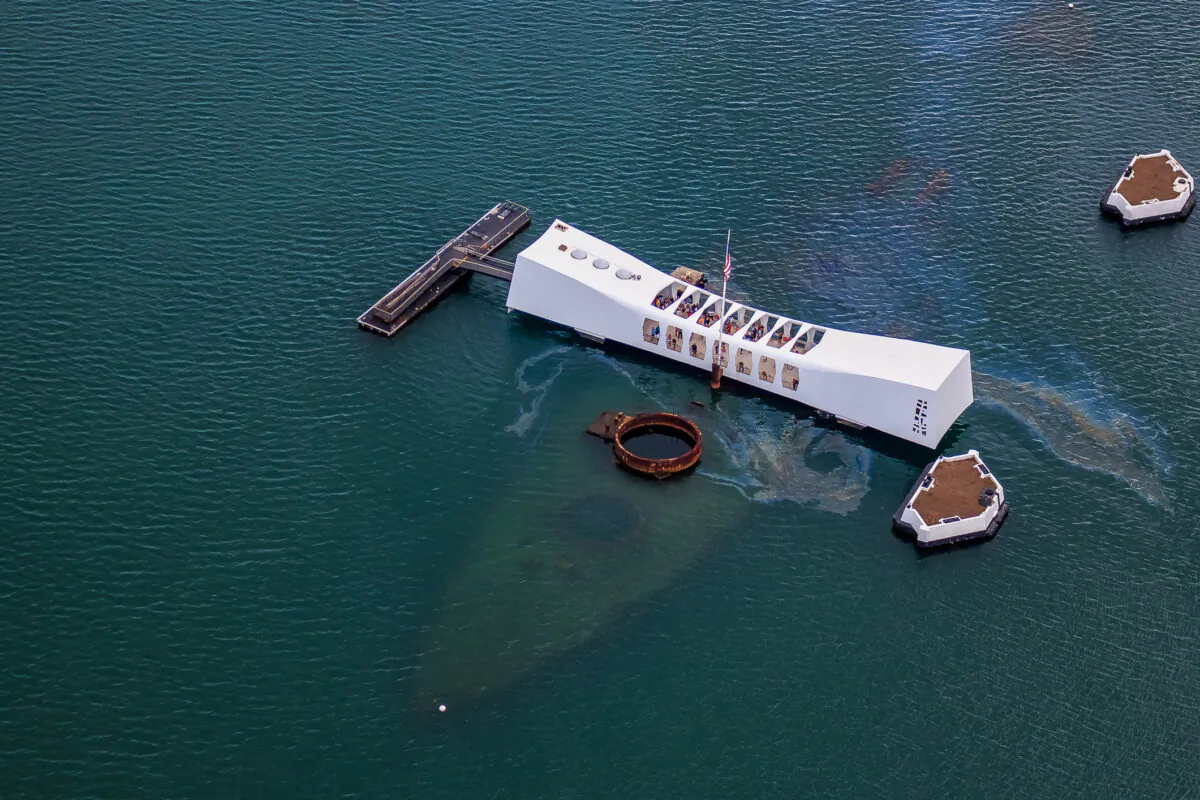 USS Arizona Memorial in Pearl Harbor Honolulu Hawaii. (Dreamstime)
.