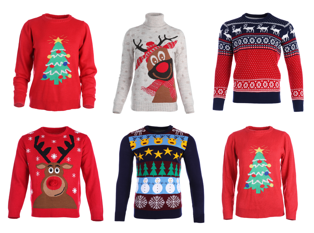 Set,Of,Christmas,Sweaters,On,White,Background