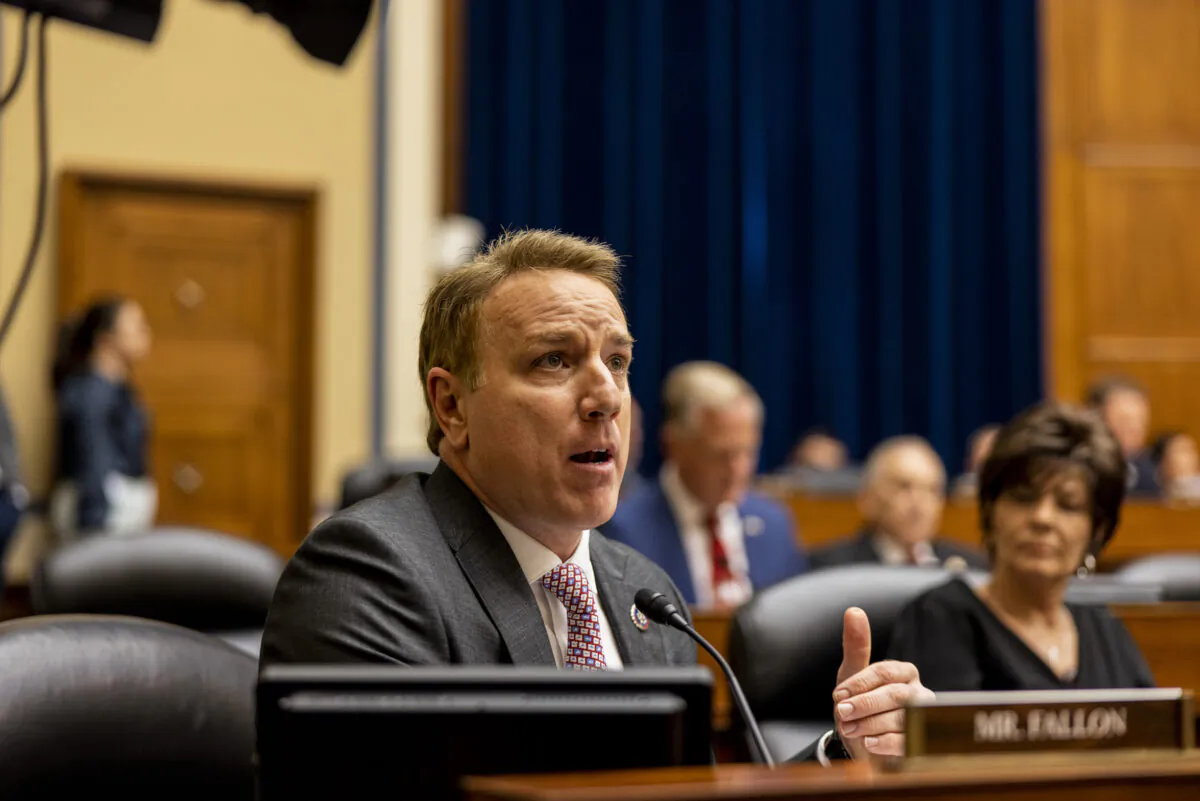 Rep. Pat Fallon (R-Texas) speaks during the House Oversight and Reform Committee hearing on Capitol Hill in Washington on June 8, 2022. (Jason Andrew-Pool/Getty Images)