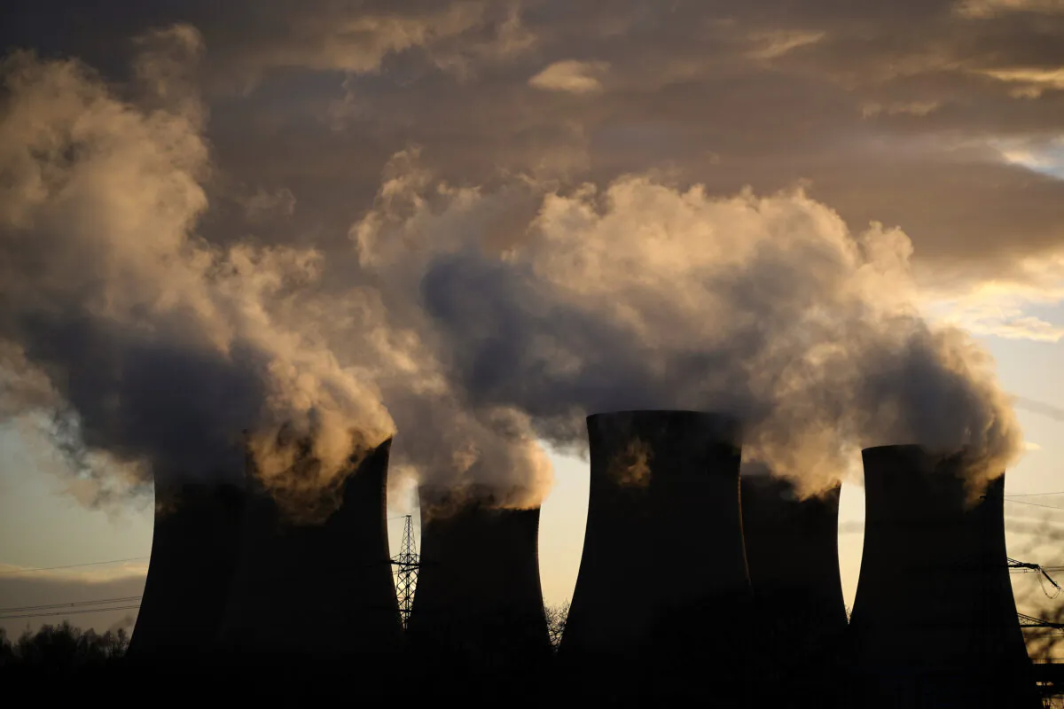 Drax Power Station, the largest in the UK, is pictured in Selby, England on March 02, 2020. (Christopher Furlong/Getty Images)