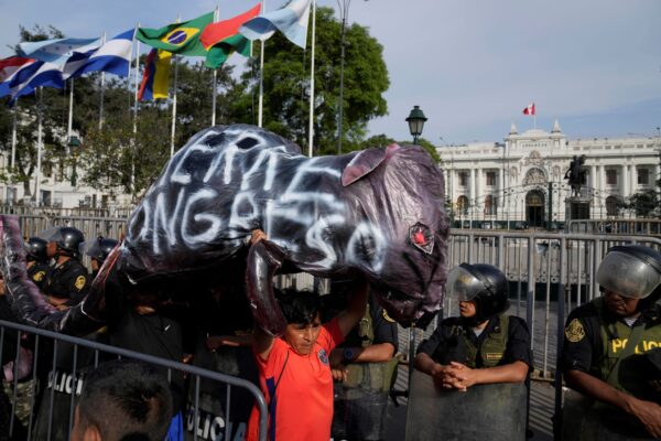 Supporters of ousted President Pedro Castillo