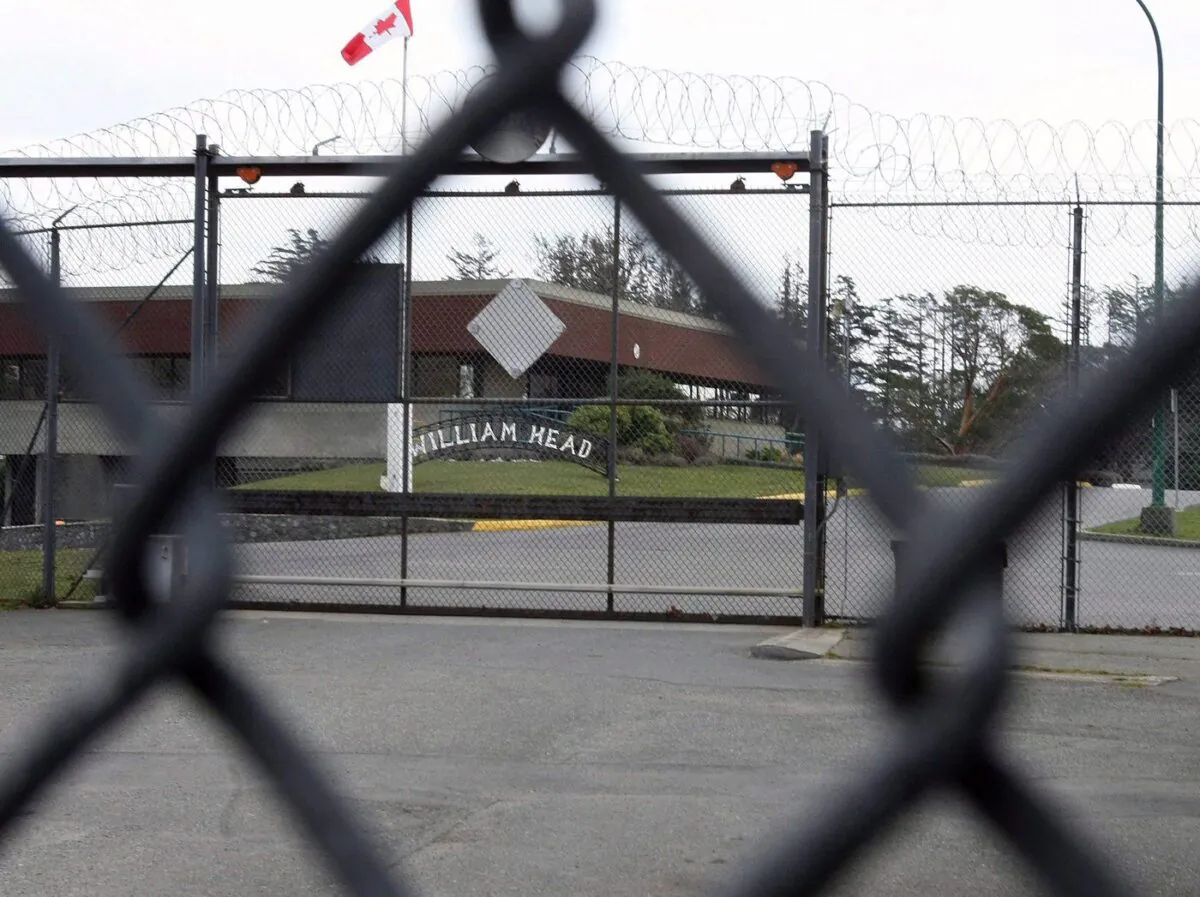 William Head Institution is shown through a security fence in Victoria, B.C., on Feb. 27, 2008. (Canadian Press/Adrian Lam)