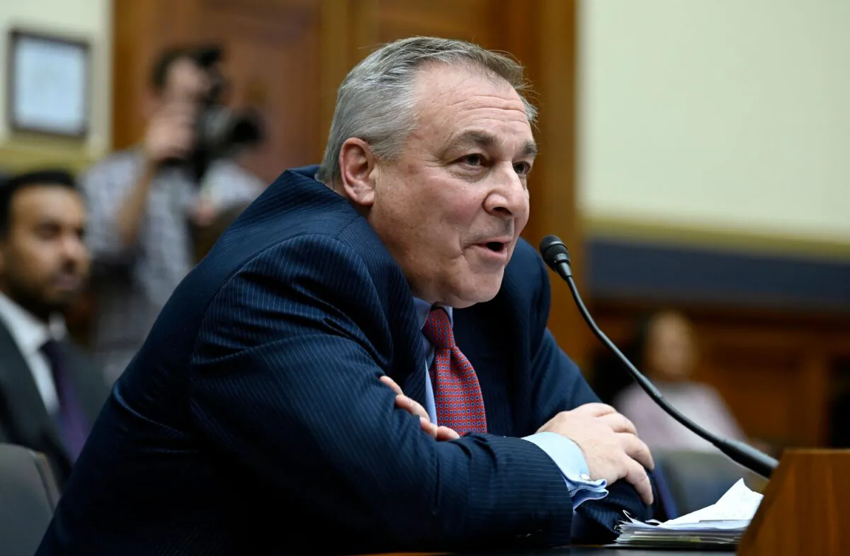 FTX Group CEO, John Ray, testifies before the House Financial Services Committee on "Investigating the Collapse of FTX, Part I" at the U.S. Capitol in Washington, on Dec. 13, 2022. (Olivier Douiery/AFP via Getty Images)