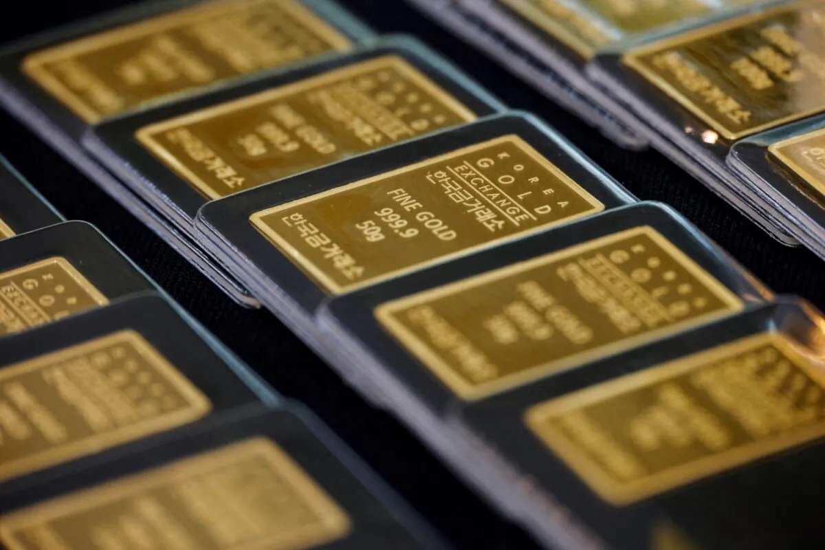 Gold bars at Korea Gold Exchange in Seoul, South Korea, on Aug. 6, 2020. (Kim Hong-Ji/Reuters)
