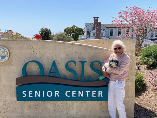 Evelyn Hart with her dog, Lady Jane, adopted from Newport Beach Animal Shelter. (Courtesy of Robyn Grant)