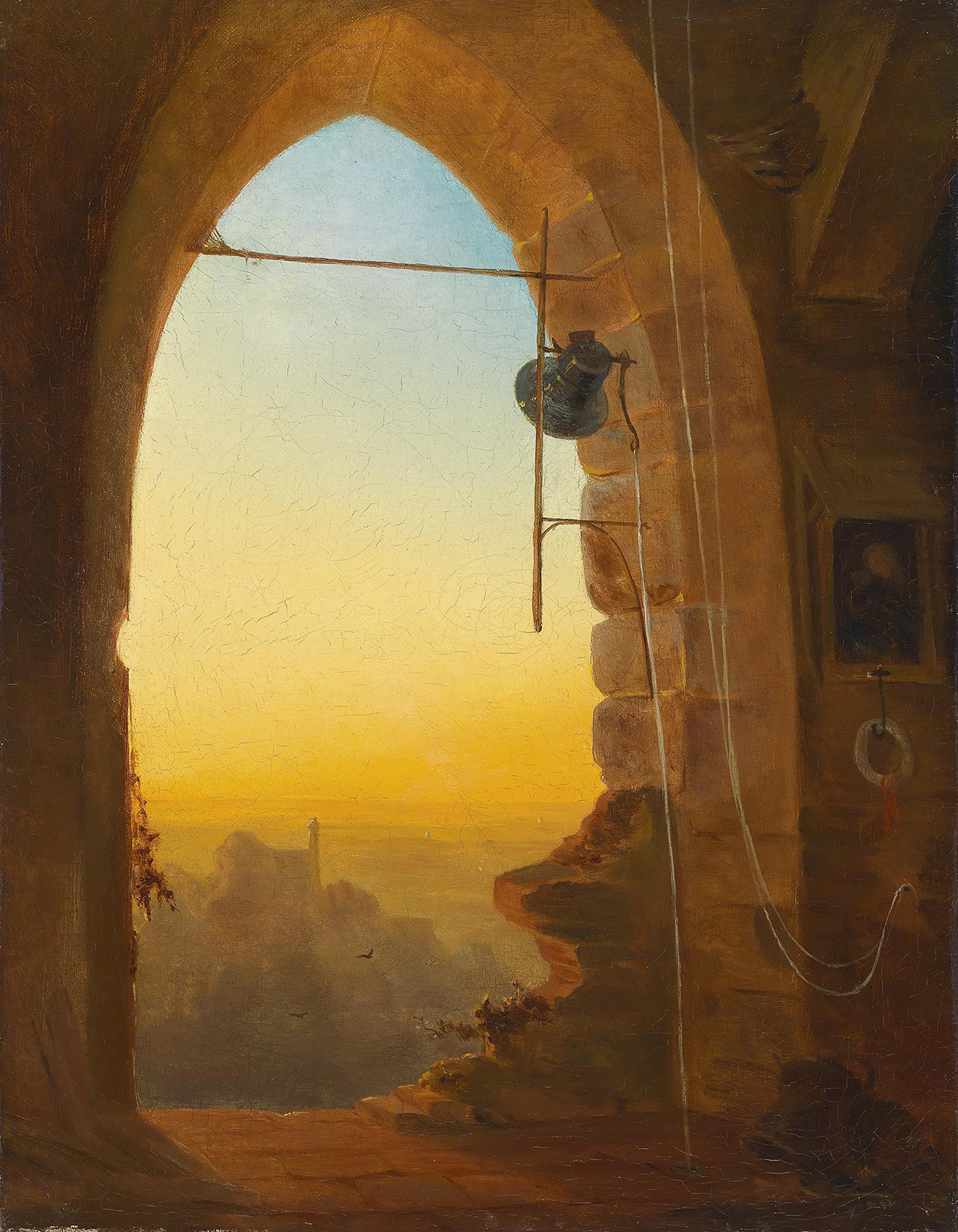 “The Evening Bell,” 19th century, by Bernhard Stange. Oil on canvas.
