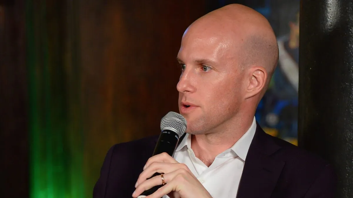 Sports Illustrated's Grant Wahl speaks on a panel discussion at the 2014 Kicking + Screening Soccer Film Festival in New York City on April 8, 2014. (Michael Loccisano/Getty Images for Budweiser)