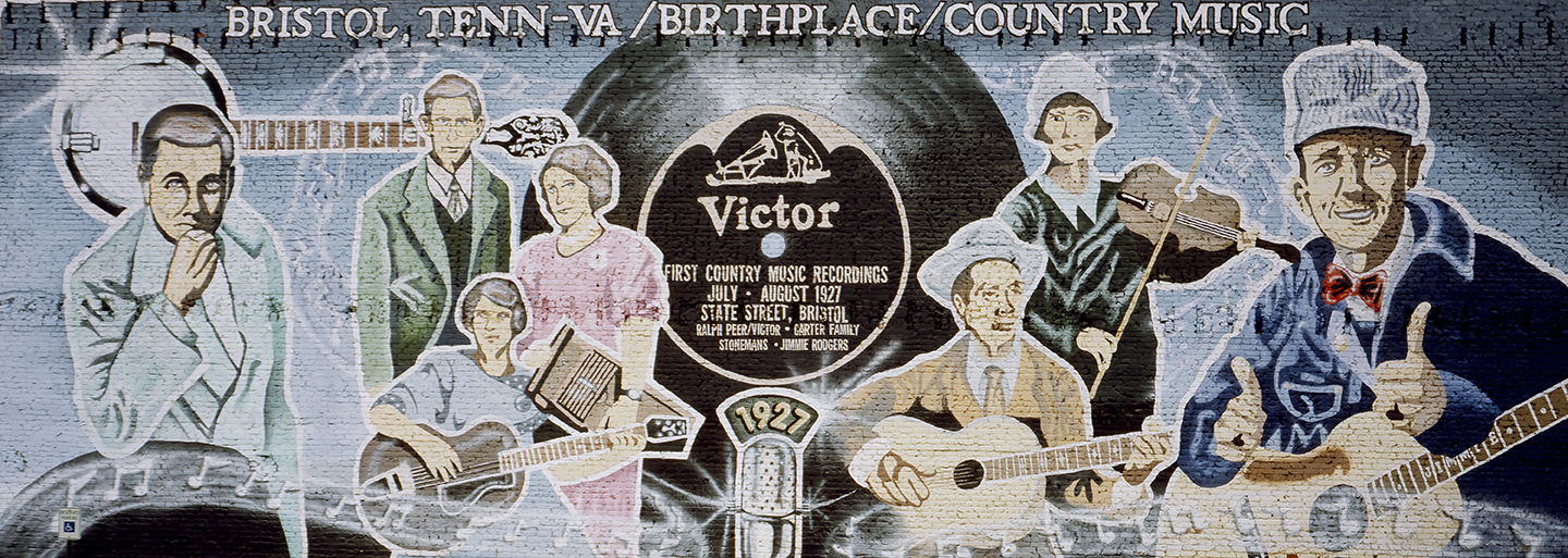 Mural to Country Music in Bristol, Virginia