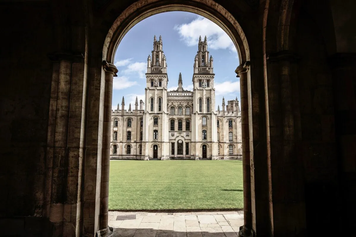 All Souls College in Oxford, England, on April 3, 2020. (Christopher Furlong/Getty Images)