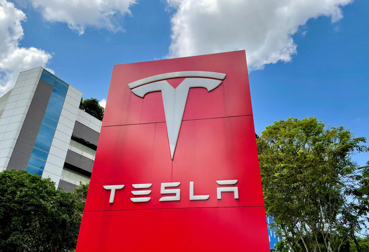 Tesla service center in Singapore, on July 16, 2022. (Chen Lin/Reuters)