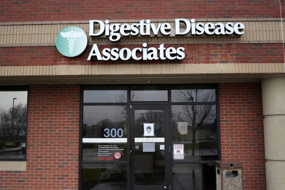 The scene of a shooting at a medical facility in Wyomissing, Penn., on Dec. 15, 2022. (Hannah Beier/Reuters)