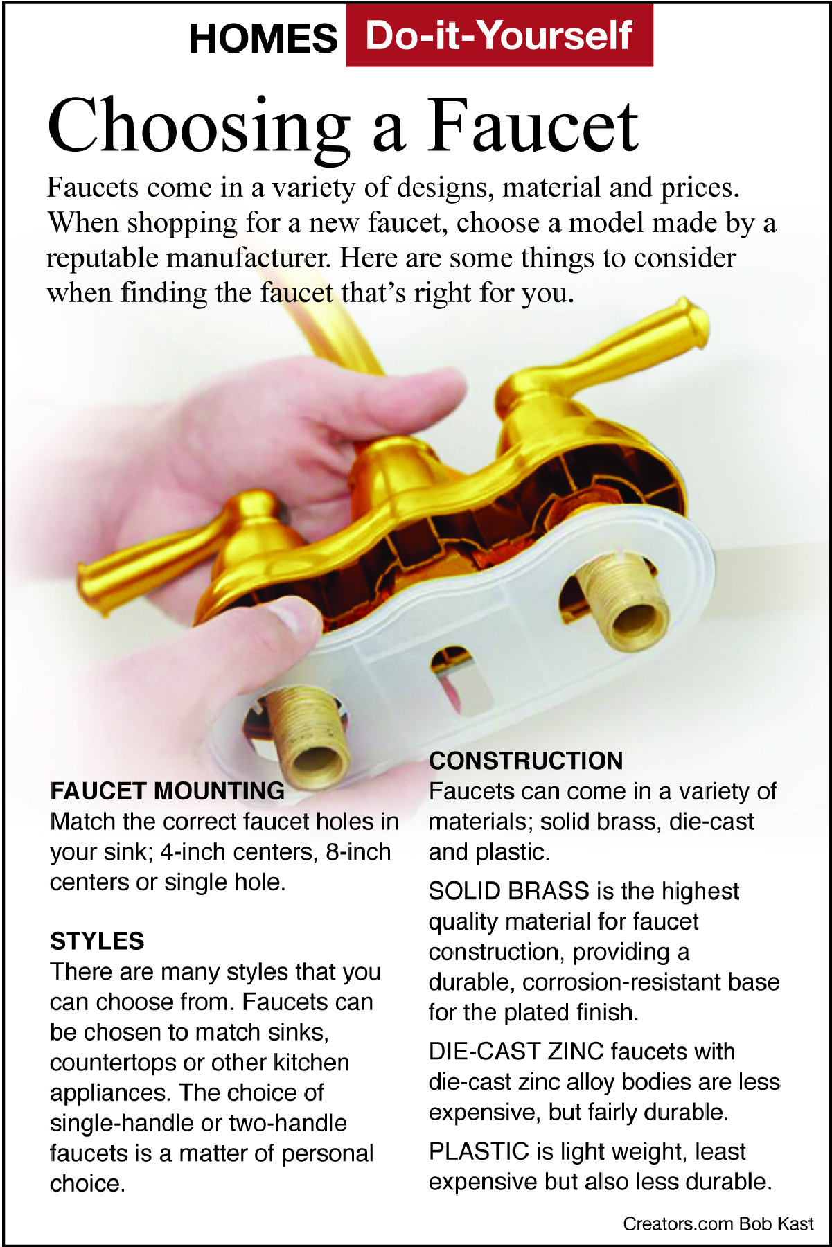 Install Brass Water Faucets That Don t Tarnish Install Brass Water Faucets That Don t Tarnish