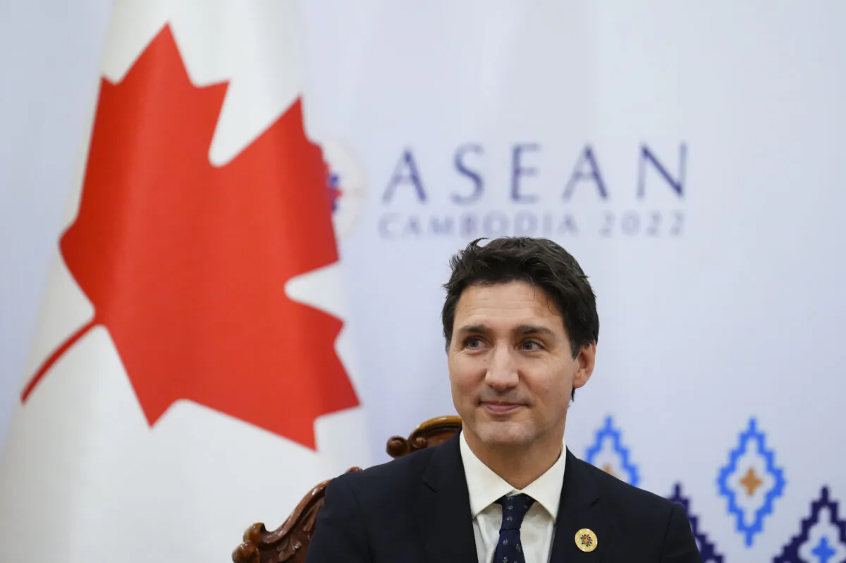 Prime Minister Justin Trudeau takes part in a bilateral meeting with Prime Minister of Vietnam Pham Minh Chinh (not pictured) during the ASEAN Summit in Phnom Penh, Cambodia, on Nov. 12, 2022. (Sean Kilpatrick/The Canadian Press)