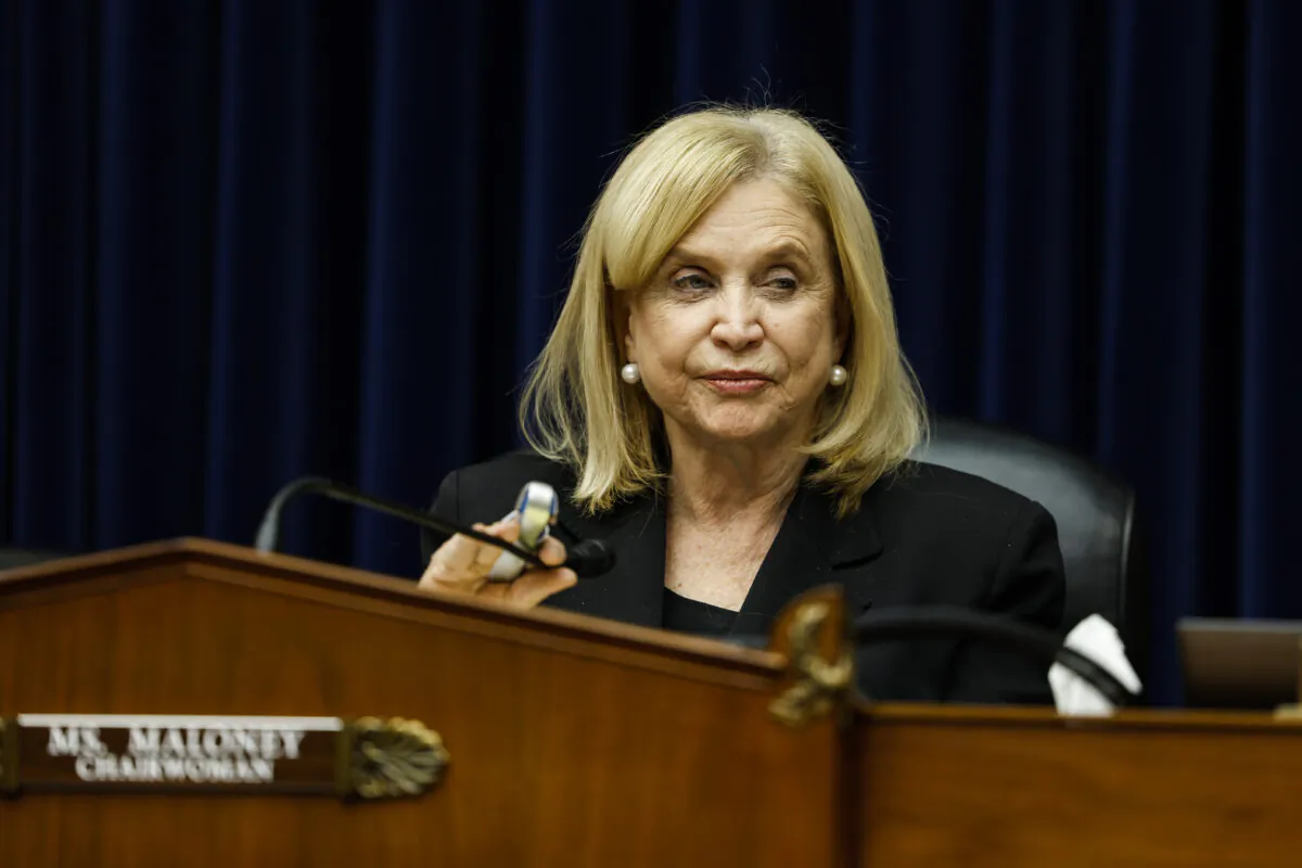 Committee chairwoman Rep. Carolyn Maloney (D-
NY) speaks during a House Oversight Committee hearing titled "The Rise of Anti-LGBTQI+ Extremism and Violence in the United States" in Washington on Dec 14, 2022. (Photo by Anna Moneymaker/Getty Images)