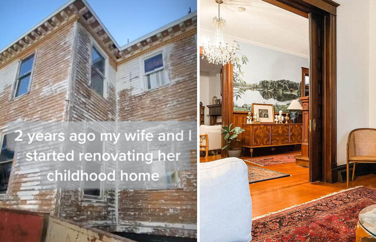 Husband Buys Wife’s Childhood Historic Home Built in 1906, Transforms It Back to Its Former Glory