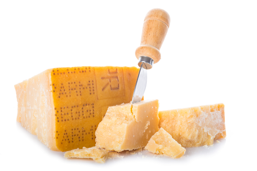 Aged,Parmesan,Cheese,Or,Parmigiano,Reggiano,Isolated,On,A,White
