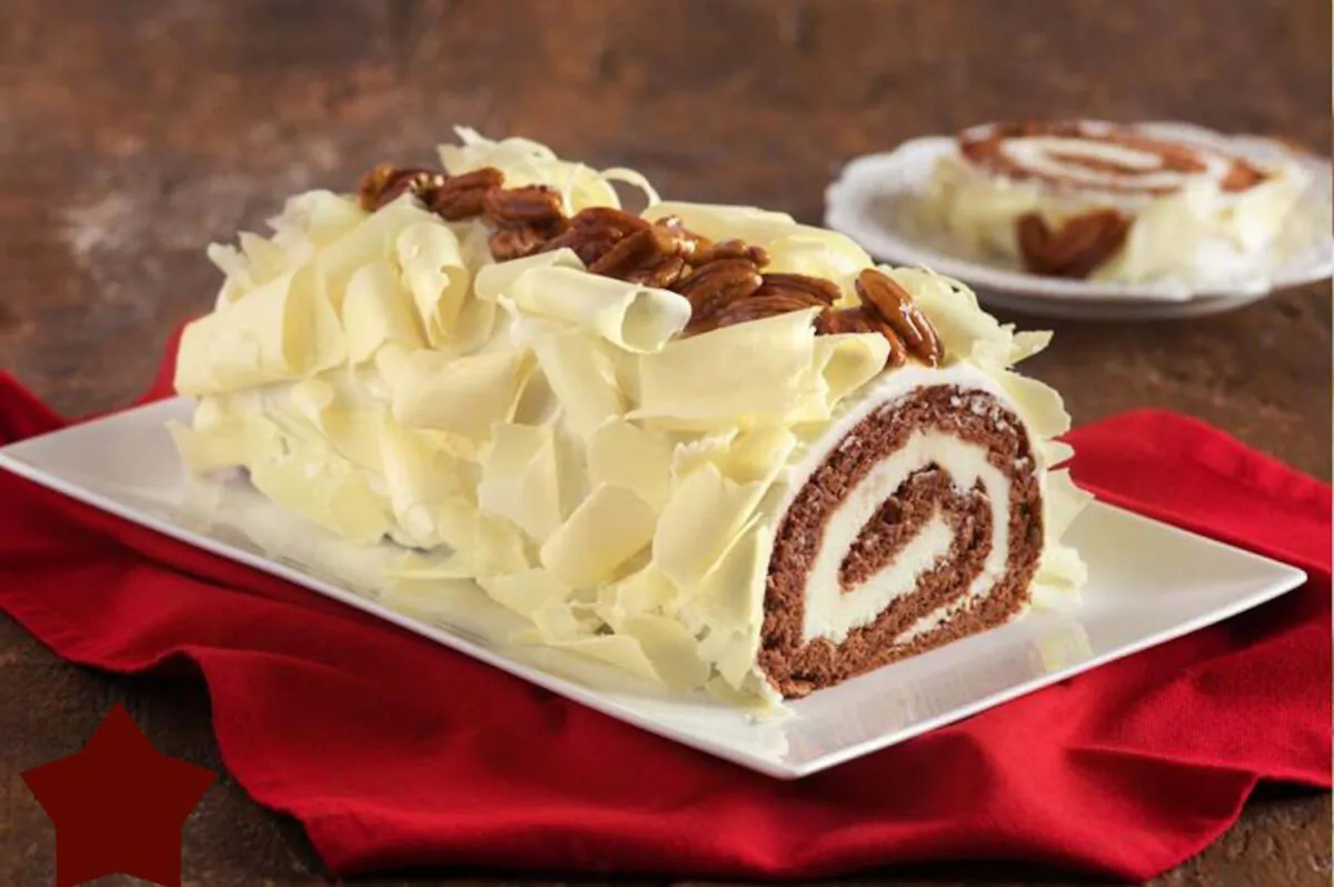 Chocolate Vanilla Yule Log Cake from The Daily Meal. (Courtesy of Imperial Sugar)