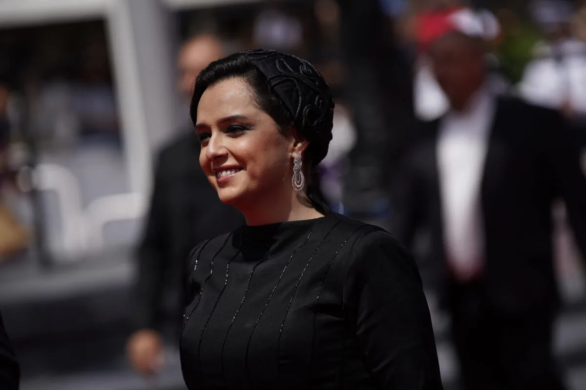 Taraneh Alidoosti poses for photographers upon arrival at the premiere of the film 'Leila's Brothers' at the 75th international film festival, in Cannes, southern France, on May 25, 2022. (Daniel Cole/AP Photo, File)