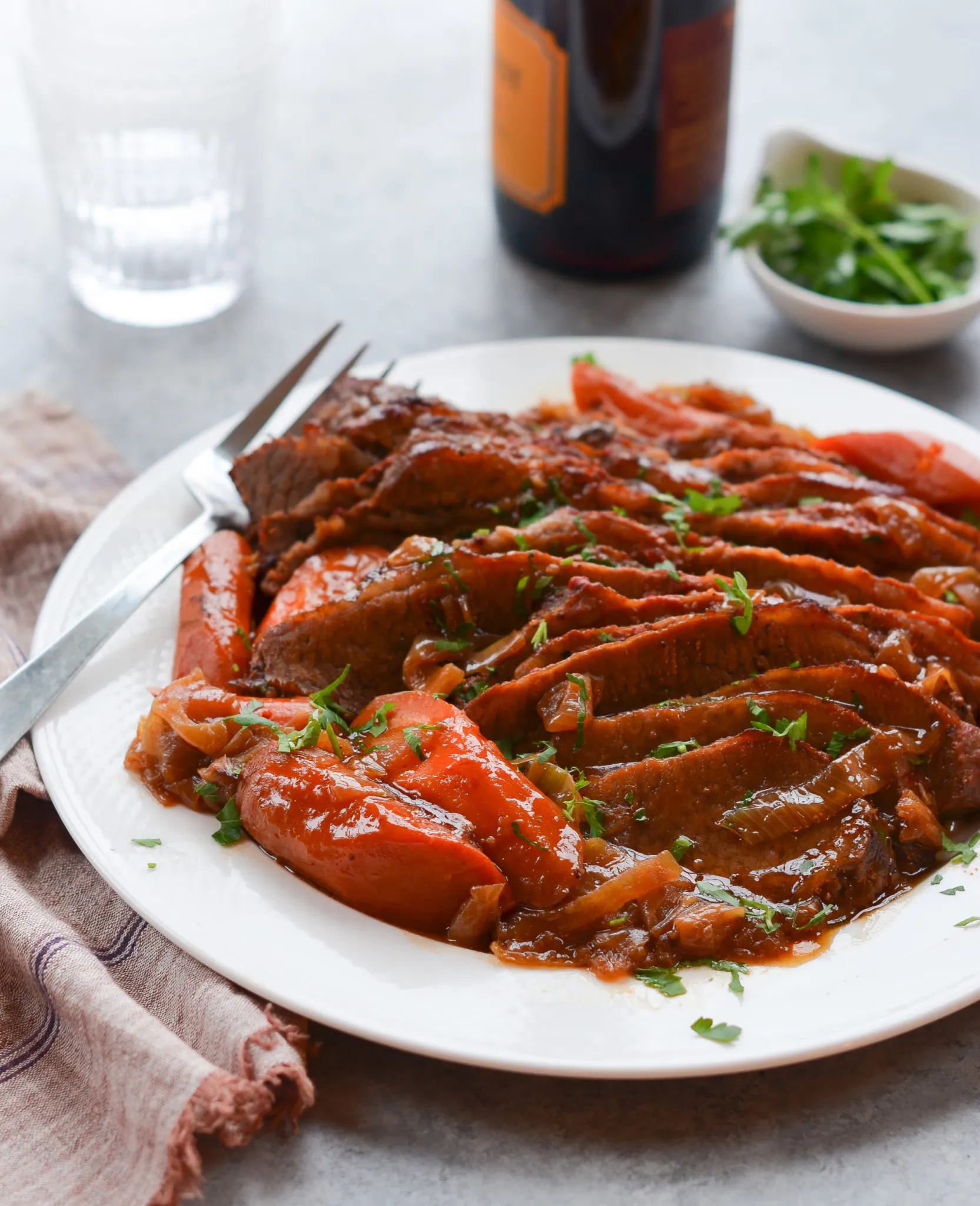 Onion-Braised Beef Brisket