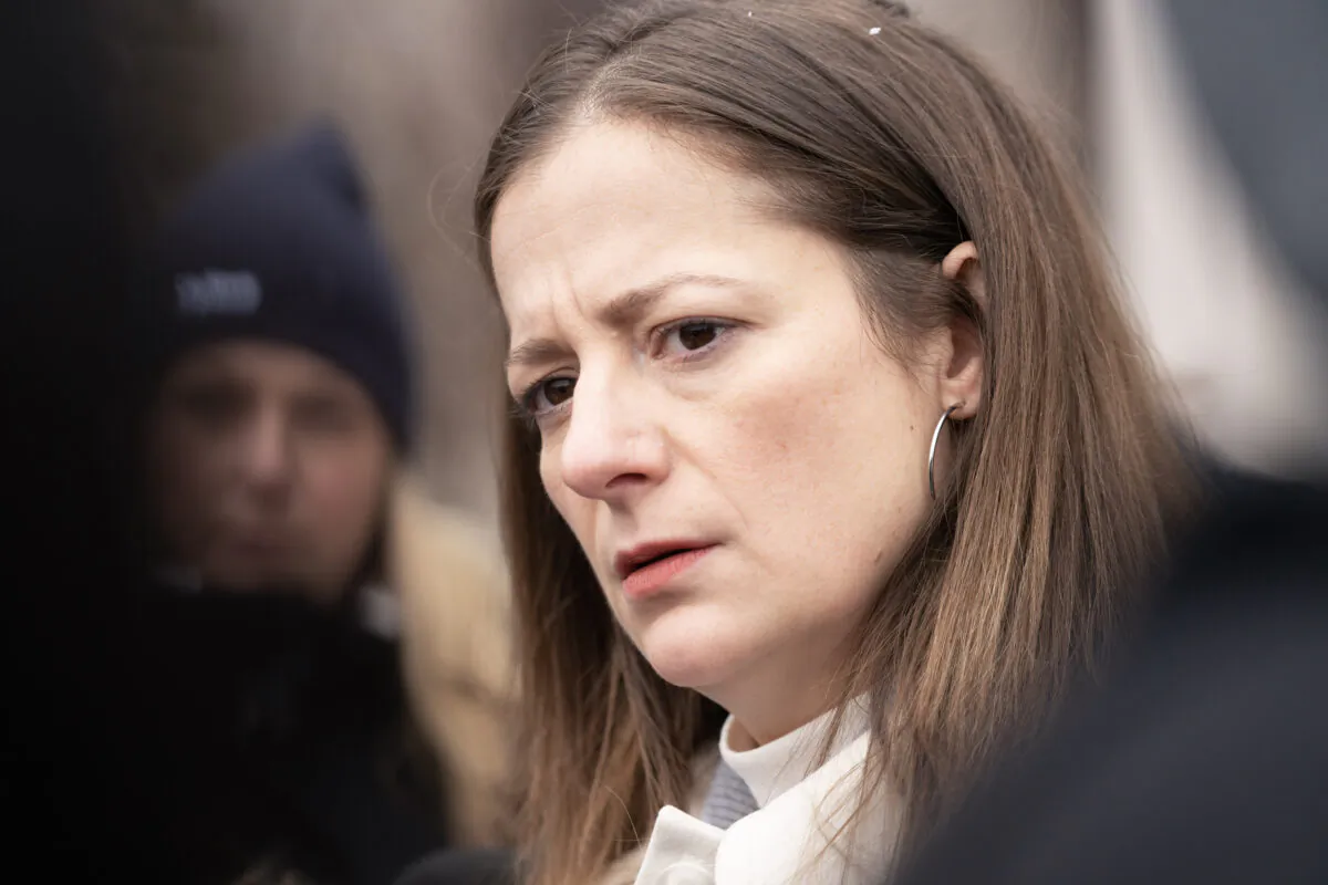Special Investigations Unit spokesperson Kristy Denette speaks to the media during a press conference the day after a shooting in Vaughan, Ont., on Dec.19, 2022.  (The Canadian Press/Arlyn McAdorey)