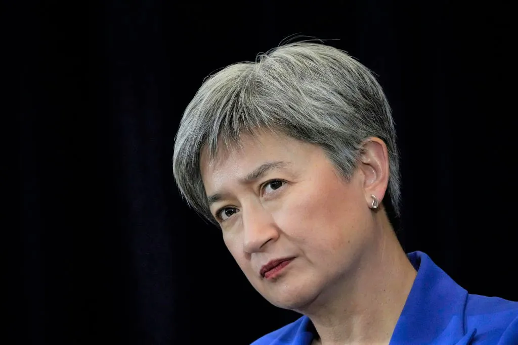 Australian Foreign Minister Penny Wong listens to a question during a joint news conference after the 32nd annual Australia-U.S. Ministerial Consultations at the U.S. State Department in Washington D.C. on Dec. 6, 2022. (Drew Angerer/Getty Images)