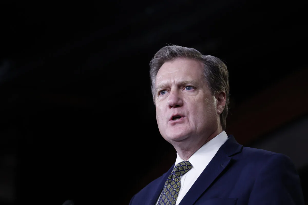 Rep. Michael Turner (R-Ohio) speaks during a press conference on the 2023 Fiscal Year at the Capitol Building in Washington on Dec. 14, 2022. (Anna Moneymaker/Getty Images)