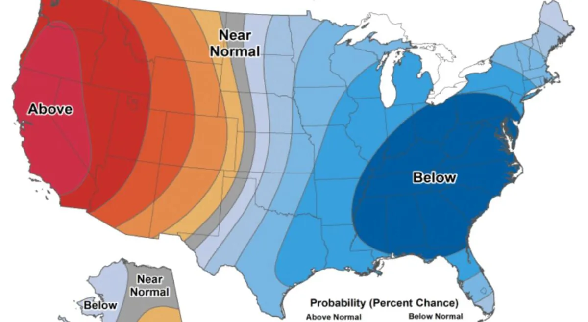 A National Weather Service map shows temperatures for the week. (NWS)
