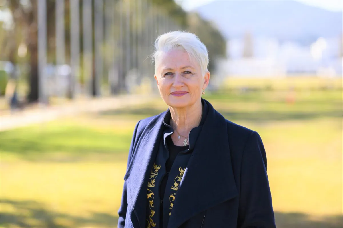 Former MP Kerryn Phelps, and former head of the Australian Medical Association, poses for a photograph following a press conference at Australia's federal Parliament House in Canberra, Australia on July 1, 2019. (AAP Image/Rohan Thomson)