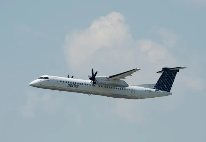 A Porter flight takes off from the airport July 3, 2019 in Ottawa. (The Canadian Press/Adrian Wyld)