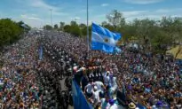 Millions Flood Buenos Aires as Argentina Soccer Team Airlifted in Choppers