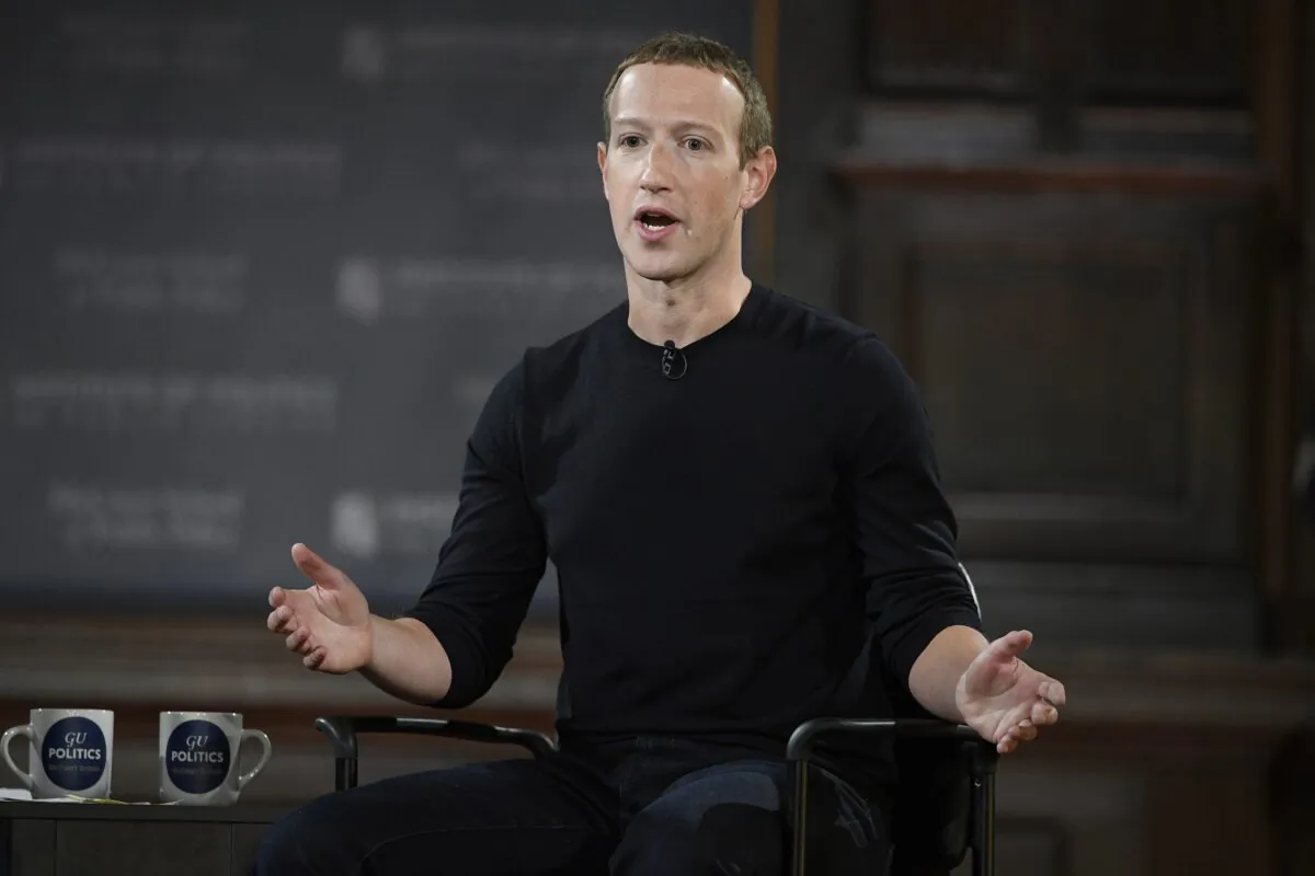 Mark Zuckerberg speaks at Georgetown University in Washington on Oct. 17, 2019. (Nick Wass/AP Photo)
