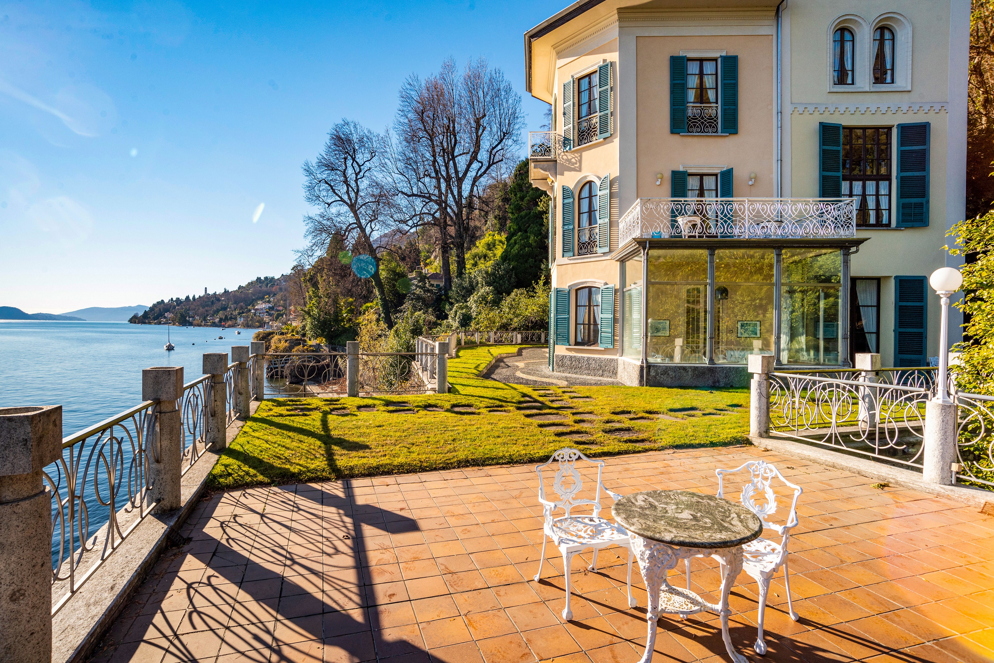 Image 7 The small terrace overlooking Lake Maggiore is ideal for endless moments of relaxation in nature. (Courtesy of Sotheby_s International Realty)_