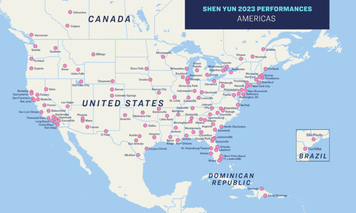 The Shen Yun 2023 world tour will cover five continents, more than 20 countries, and more than 180 cities.