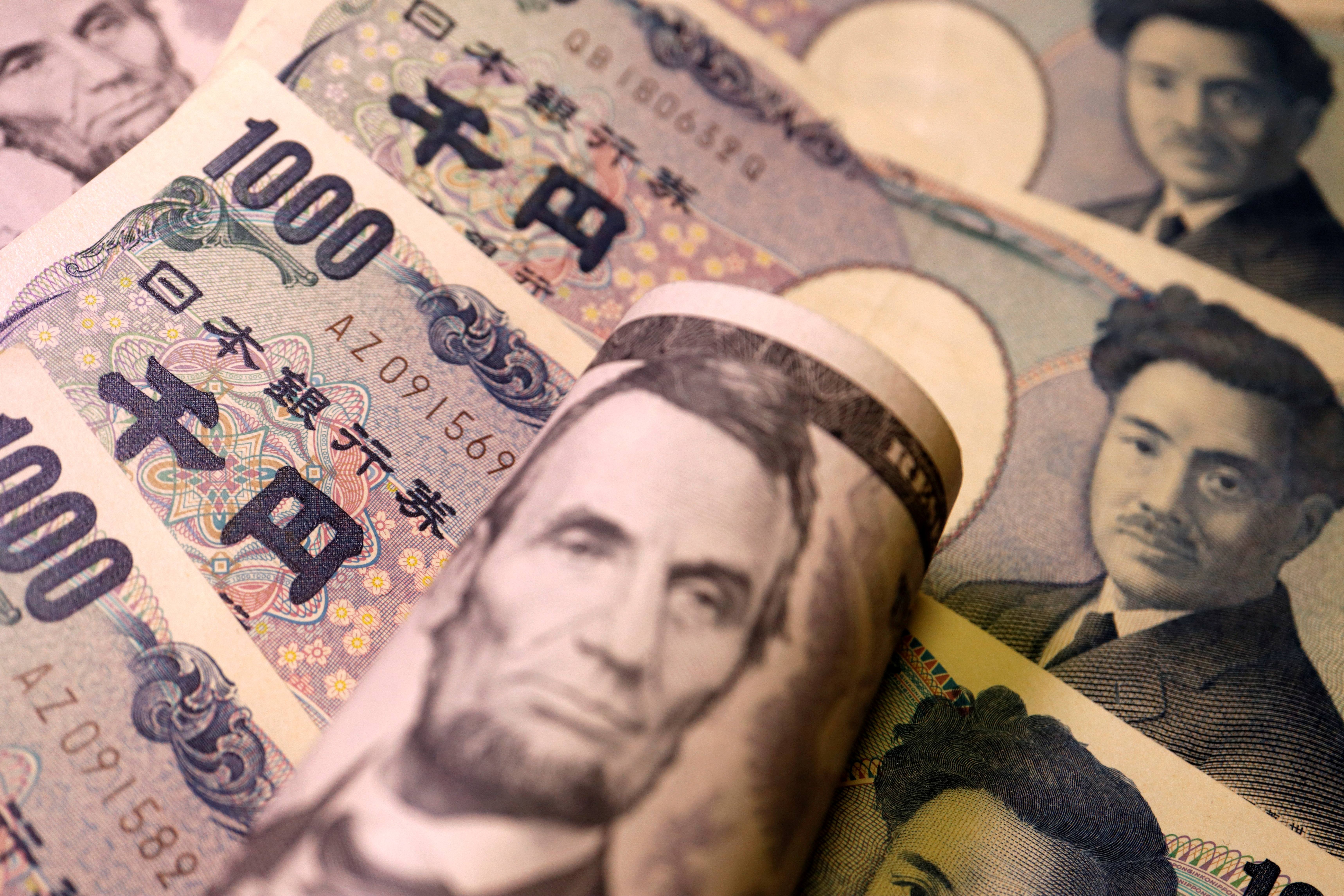 Japanese yen and U.S. dollar